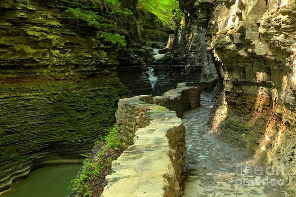 Watkins Glen State Park Poster featuring the photograph Historic Canyon Trail by Adam Jewell