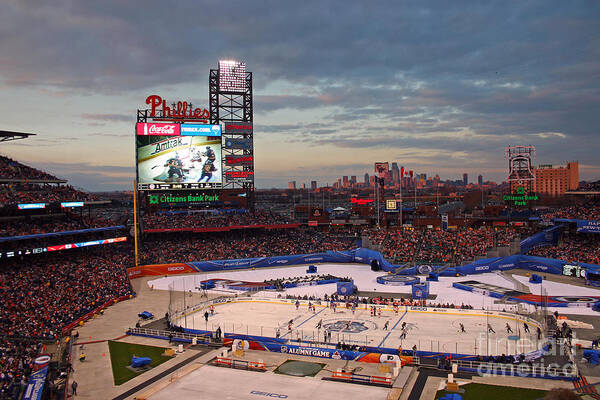 Hockey Poster featuring the photograph Hockey at the Ballpark by David Rucker