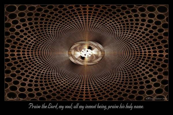 Fractal Poster featuring the digital art Holy Name by Missy Gainer