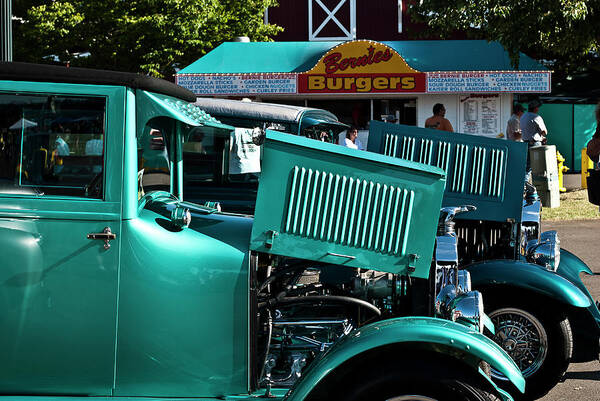 Car Poster featuring the photograph Hot Rods and Burgers by Ron Roberts