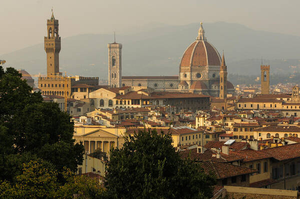 Georgia Mizuleva Poster featuring the photograph Hot Summer Afternoon in Florence Italy by Georgia Mizuleva