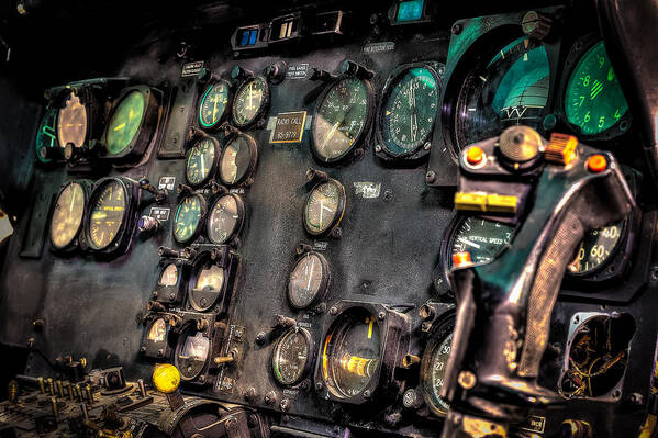 Huey Instrument Panel Poster featuring the photograph Huey Instrument Panel by David Morefield