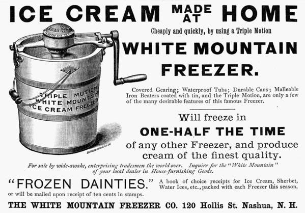 1889 Poster featuring the painting Ice Cream Freezer, 1889 by Granger