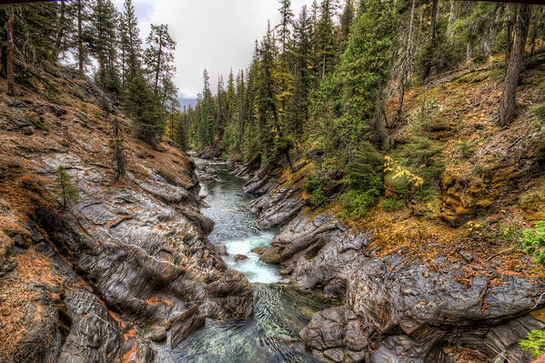 Hdr Poster featuring the photograph Icicle Gorge by Brad Granger