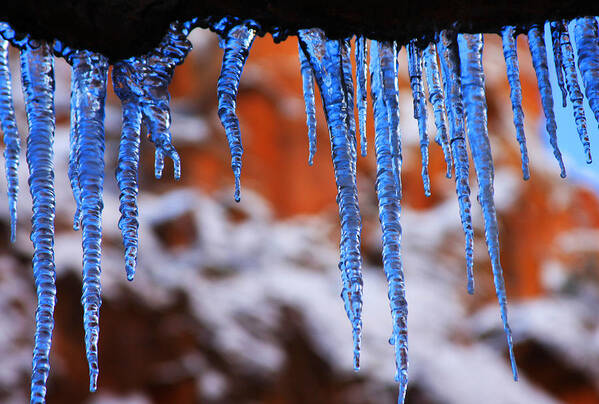 Icicles Poster featuring the photograph Icicles 1 by James Knight