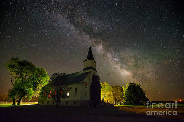 Milky Way Poster featuring the photograph Immanuel Milky Way by Aaron J Groen