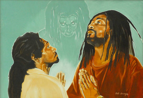 Rastafarians Poster featuring the painting In His Presence by Belle Massey