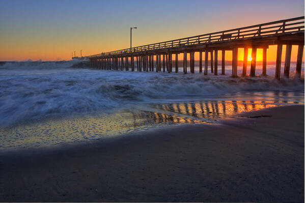 Sunset Poster featuring the photograph Incoming by Beth Sargent