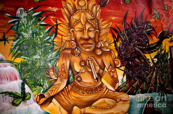 Torremolinos Poster featuring the photograph Indian style Graffitti in Torremolinos by Brenda Kean