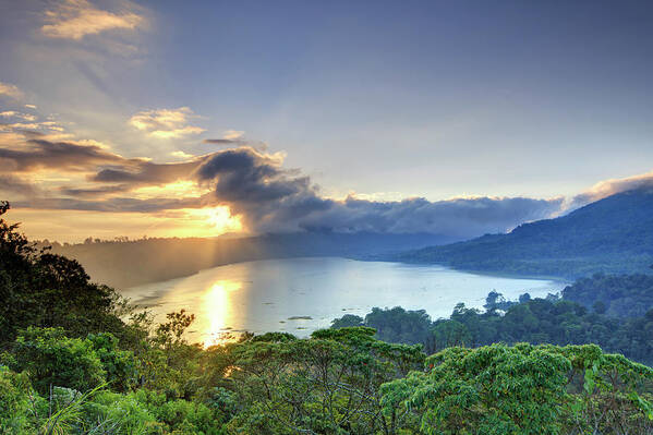 Scenics Poster featuring the photograph Indonesia, Bali, Mountain And Lakes by Michele Falzone