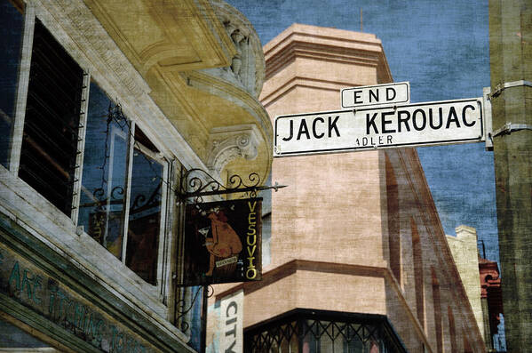 Kerouac Poster featuring the photograph Jack Kerouac Alley and Vesuvio pub by RicardMN Photography