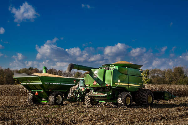 9770 Poster featuring the photograph John Deere Combine 9770 by Ron Pate