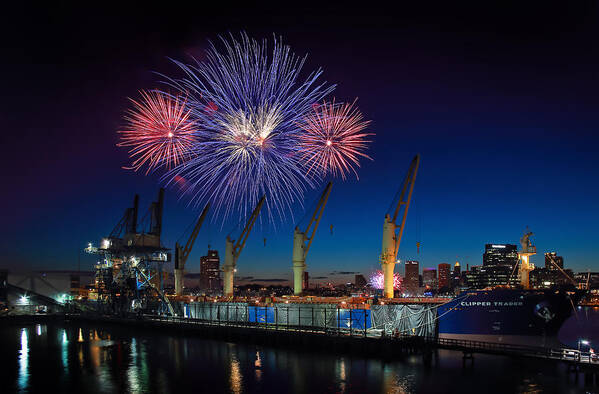 Fireworks Poster featuring the photograph July 4th Fireworks over Baltimore by SCB Captures