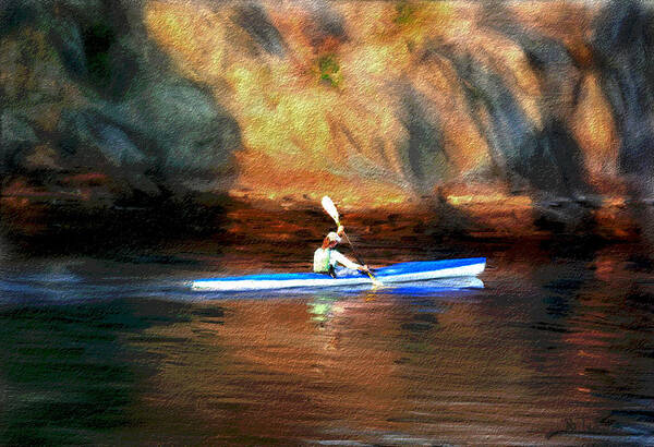 Kayak Poster featuring the photograph Kayak Rower by Dale Stillman