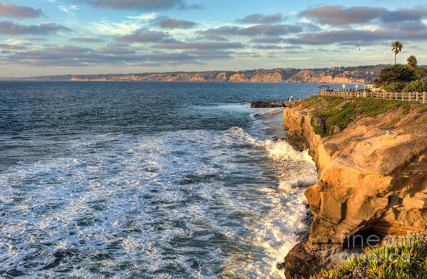 La Jolla Poster featuring the photograph La Jolla Cliffs by Eddie Yerkish