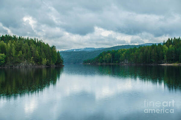 Norway Poster featuring the photograph Lake in Norway by Amanda Mohler