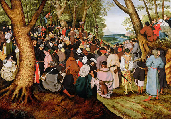 Saint Poster featuring the painting Landscape With Saint John The Baptist Preaching by Pieter the Younger Brueghel