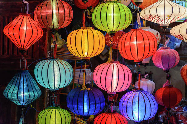 Art Poster featuring the photograph Lanterns, Hoi An, Vietnam by John Harper