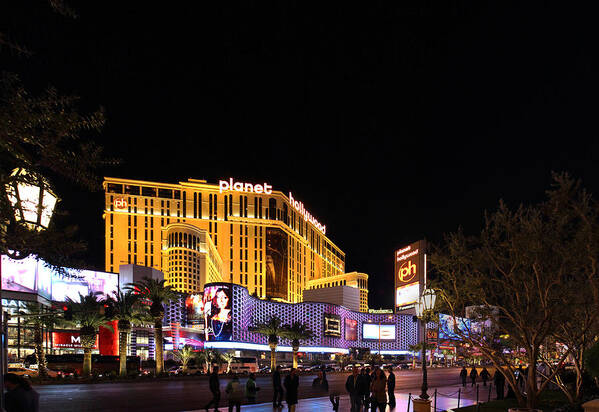 Las Poster featuring the photograph Las Vegas - Planet Hollywood Casino - 01131 by DC Photographer