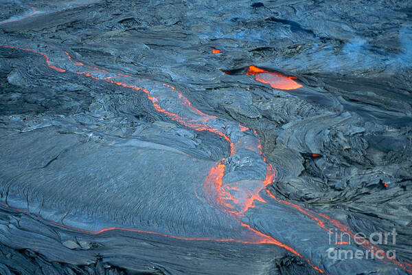 Science Poster featuring the photograph Lava Flow, Kilauea Volcano by Gregory G. Dimijian, M.D.