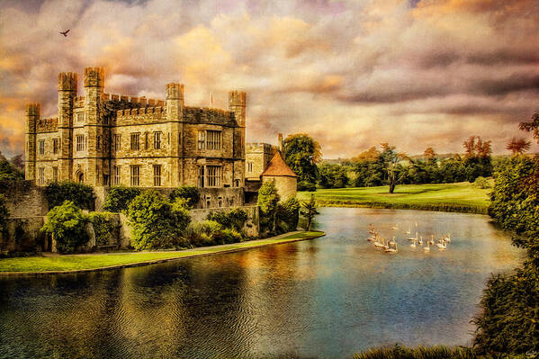 Leeds Poster featuring the photograph Leeds Castle Landscape by Chris Lord