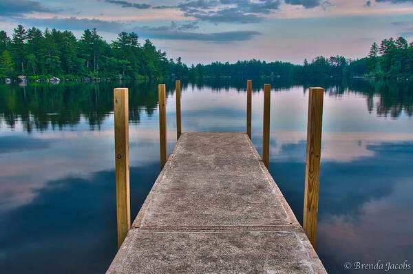 Moultonborough Poster featuring the photograph Lees Mills Dock by Brenda Jacobs