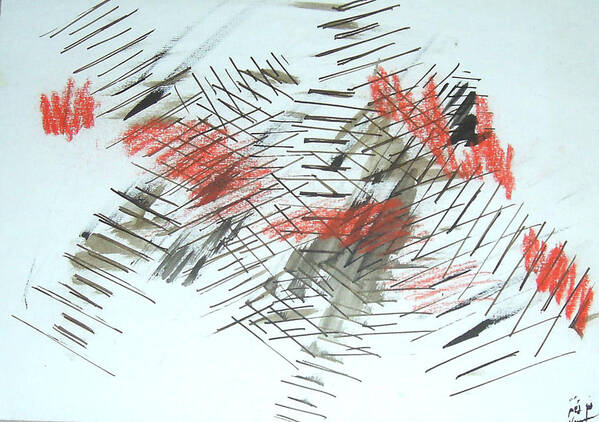 Abstract Poster featuring the painting Lines in Movement by Esther Newman-Cohen
