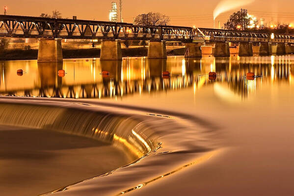 America Poster featuring the photograph Liquid Gold - Former Tulsa Pedestrian Bridge by Gregory Ballos