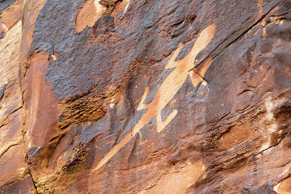 Rock Poster featuring the photograph Lizard Petroglyph On Sandstone by Jim West