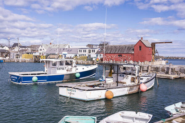 Lobster Boat Poster featuring the photograph Lobster Boats In Rockport Harbor by Andrew J. Martinez
