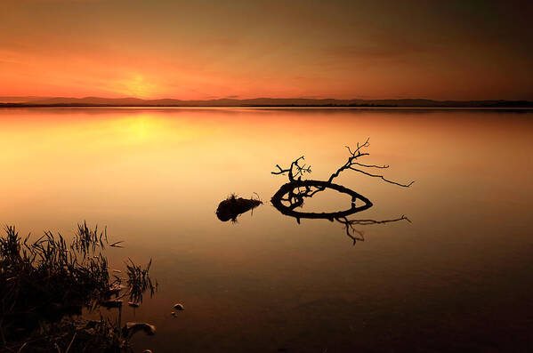 Sunset Poster featuring the photograph Loch Leven Sunset by Grant Glendinning