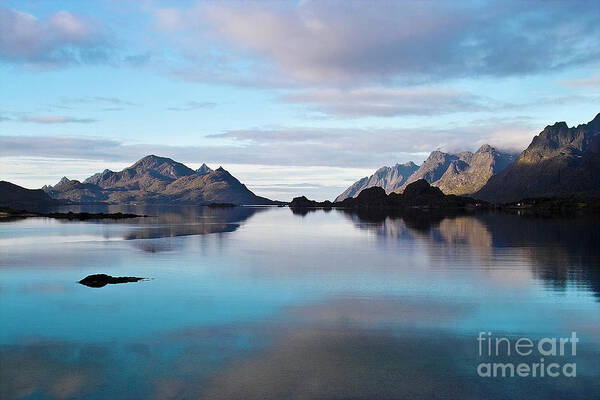 Seascape Poster featuring the photograph Lofoten Islands water world by Heiko Koehrer-Wagner