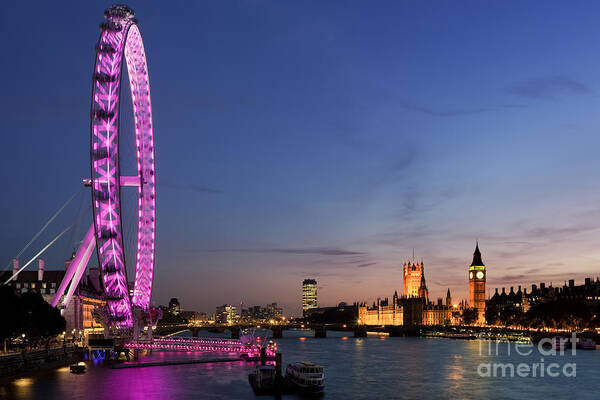 City Poster featuring the photograph London Eye by Rod McLean