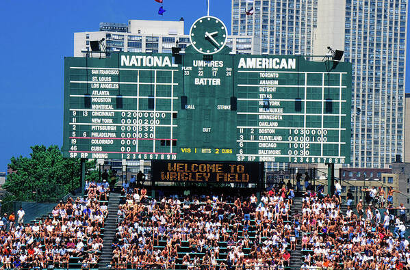 Photography Poster featuring the photograph Long View Of Scoreboard And Full by Panoramic Images