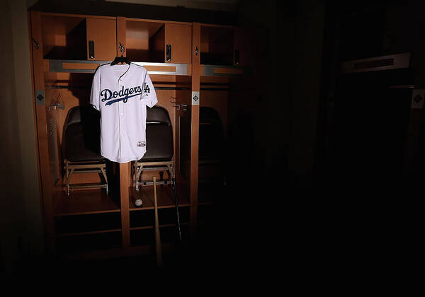 Media Day Poster featuring the photograph Los Angeles Dodgers Photo Day by Christian Petersen