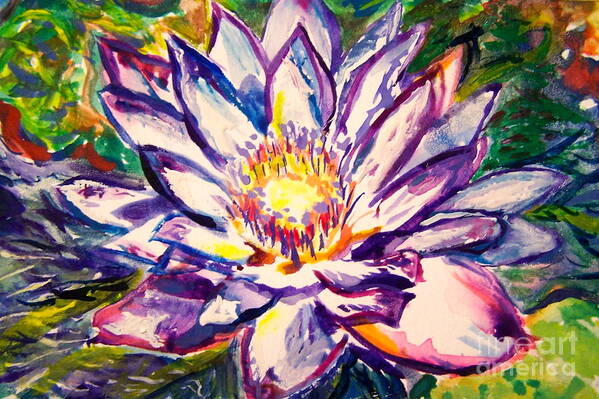 Lotus Poster featuring the painting Lotus Glow by Catherine Gruetzke-Blais