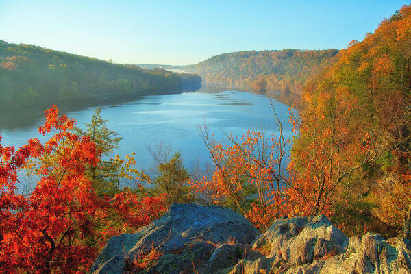 Autumn Poster featuring the photograph Lovers Leap by Karol Livote