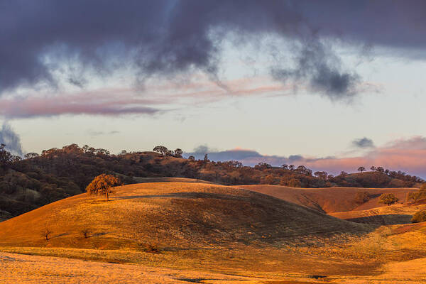 Landscape Poster featuring the photograph Low Clouds Over Hills by Marc Crumpler