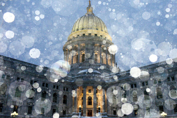 Snow Poster featuring the photograph Madisonian Winter by Todd Klassy