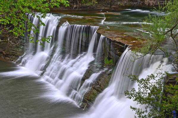 Waterfall Poster featuring the photograph Majestic Falls by Frozen in Time Fine Art Photography