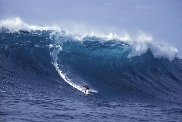 Big Wave Surfers Poster featuring the photograph Man Vs Mountain by Sean Davey