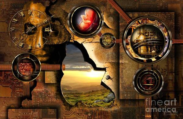 Birth Poster featuring the digital art Manipulation Of The Human Reality by Franziskus Pfleghart