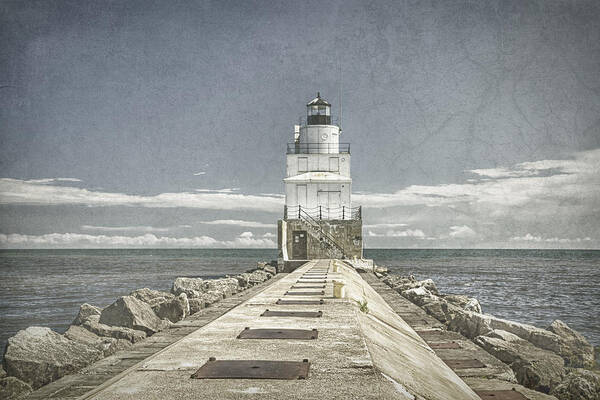 Architecture Poster featuring the photograph Manitowoc Breakwater Lighthouse II by Joan Carroll