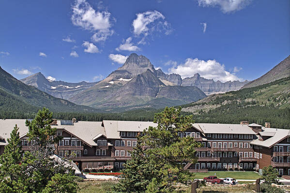 Historic Poster featuring the photograph Many Glacier Inn by Tom Winfield