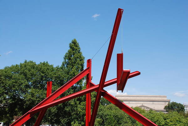 Mark Di Suvero Steel Beam Sculpture Poster featuring the photograph Mark di Suvero Steel Beam Sculpture by Kenny Glover