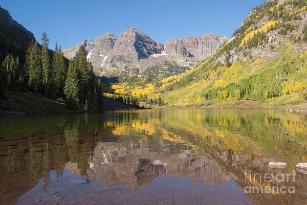 Alpine Poster featuring the photograph Maroon Bells in Autumn by Juli Scalzi