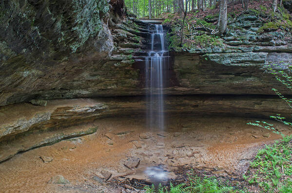 Munising Michiganwaterfallsmichigan Waterfallsmemorial Falls Poster featuring the photograph Memorial Falls by Gary McCormick