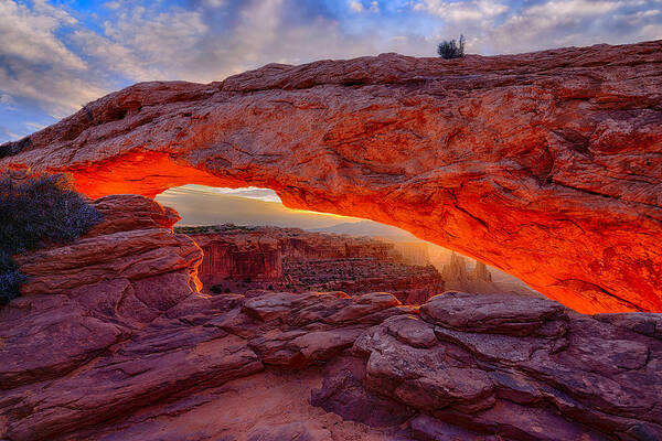 Mesa Arch Poster featuring the photograph Mesa Arch Sunrise by Greg Norrell