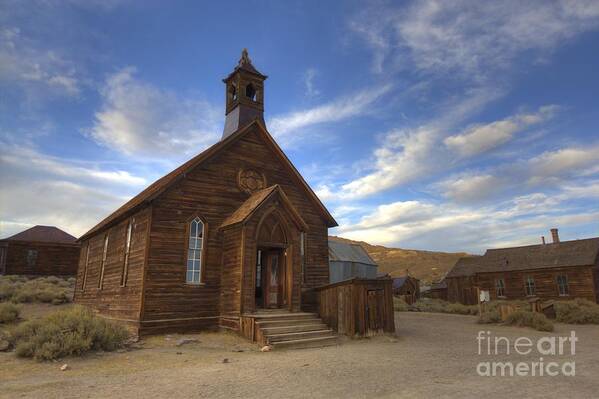 Travel Poster featuring the photograph Methodist Church in Bodie by Crystal Nederman