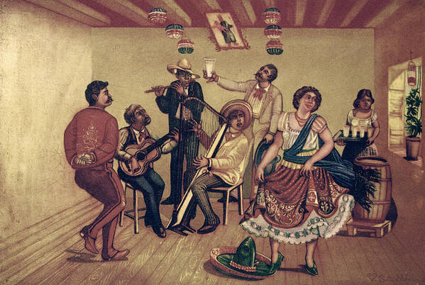 20th Century Poster featuring the photograph Mexico: Hat Dance by Granger